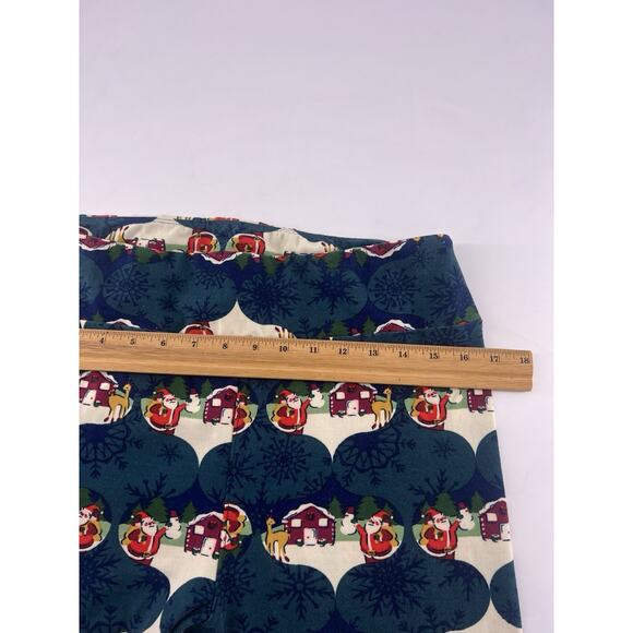 LuLaRoe Women’s Leggings Size TC Tall/Curvy XL Christmas Santa Claus Xmas Snow - Picture 6 of 8